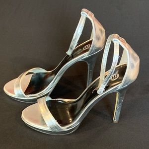 M by Michael Antonio Silver Strap High Heel